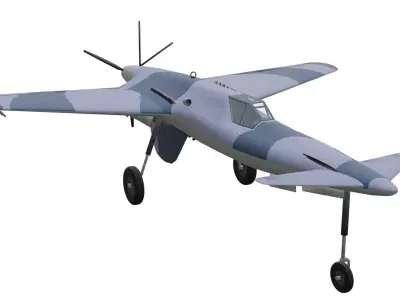 Henschel Hs P75 Low-poly 3D model
