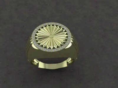 Fancy Signet ring 3D print model