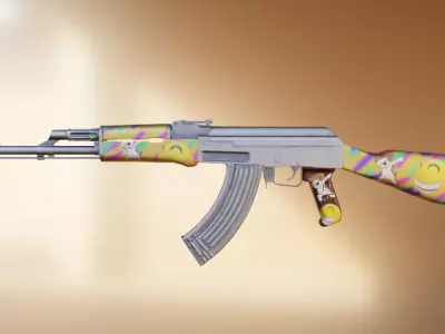 Gun KA47 Low-poly 3D model