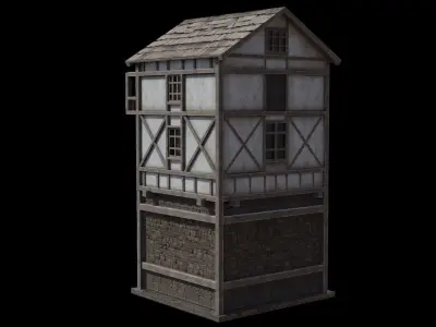 3D Medieval House Village 1 3D model
