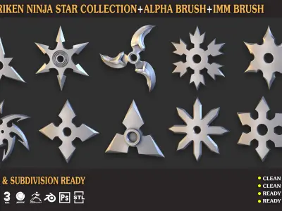 Shuriken Ninja Star CollectionVol 01 3D print model