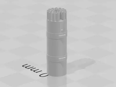Russian B-8V20A Missile Pod 3D print model