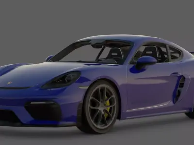 2020 Porsche 718 Cayman GT4 3D Model  Mid-Engine Track Weapon 3D model