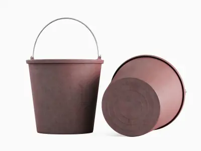 Industrial Plastic Bucket C 02 3D model