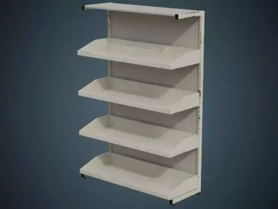 Medical Shelf 1B Low-poly 3D model