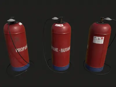 Propane Tanks Set Low-poly 3D model