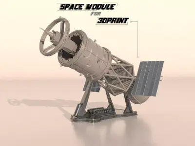 Space module for 3Dprint 3D print model