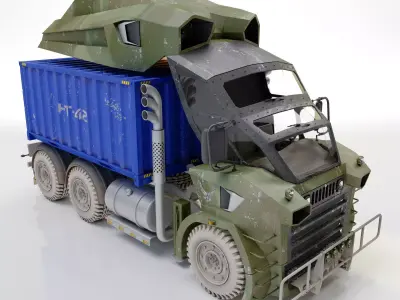 Heavy military truck 3D model