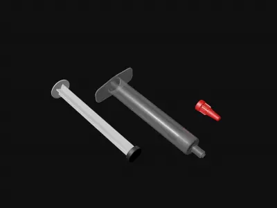 SYRINGE WITH THERMAL PASTE  3D model