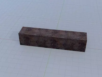 Rusty Cargo-Container 40ft Low-poly 3D model