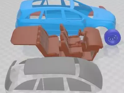 Mercedes Benz R Class 2011 Printable Car  3D print model