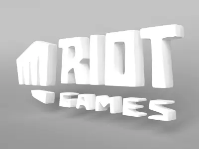 Riot Logo 001 Free low-poly 3D model