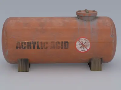 Industrial Acrylic Storage Tank 3D model