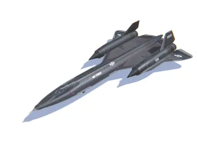 YF-12A Blackbird Low-poly 3D model