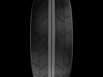 Car Wheel Sport  High Poly Tire with Rims 3D model