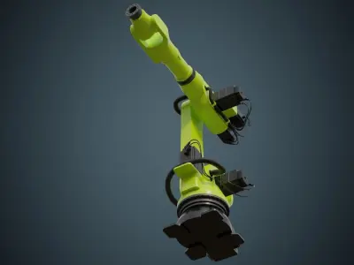 Industrial Robot 4 Basic Low-poly 3D model