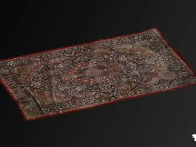 Vintage Room Environment Low-poly 3D model