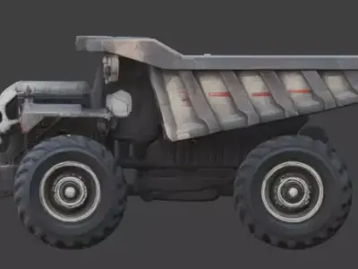 Industrial Heavy Mining Truck 3D Model Low-poly 3D model