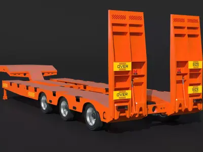 Low Loader Trailer 3D model