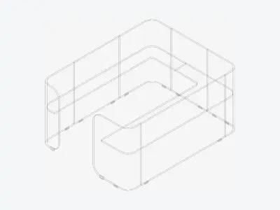 Booth - Simplicity - Type 5 Low-poly 3D model