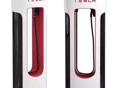 Tesla Electric Vehicle Charging Station 3D model purchase