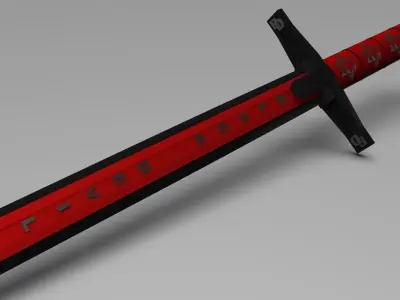 Sword Black devil Low-poly 3D model