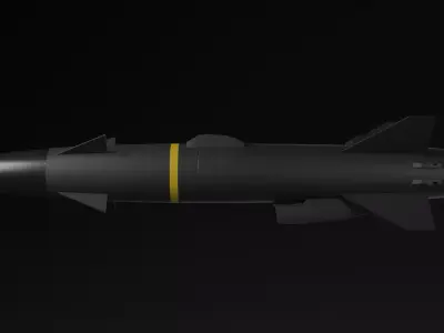Low Poly RBS-15 Mk4 Anti-Ship Missile Game Ready Low-poly 3D model