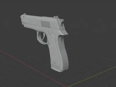 Beretta 92FS Pistol Gun  3D model