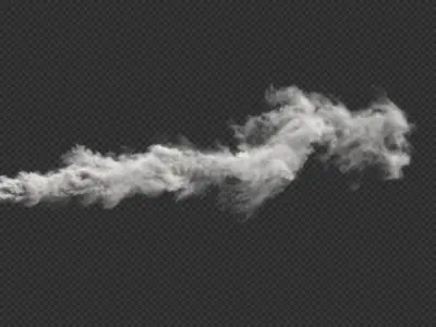 Blown Smokestack Clouds 3D model
