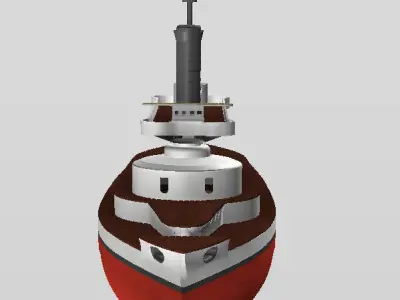 French coastal battleship La Tonnerre 3D print model