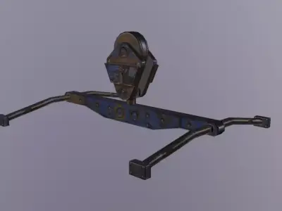 Crane Winch Low-poly 3D model