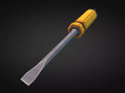 Screwdriver tool Low-poly 3D model purchase