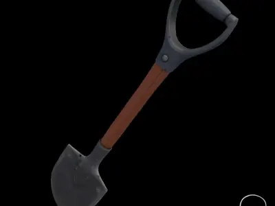 Stylized Shovel Pbr Low-poly 3D model