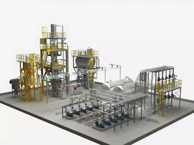 Petrochemical equipment 3D model