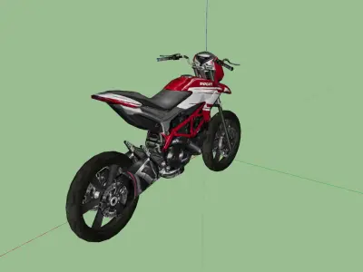 Ducati Hypermotard 939 SP Low-poly 3D model