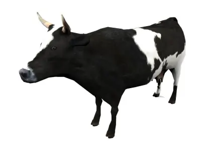 Lowpoly Cow Low-poly 3D model
