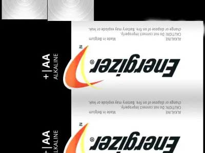 AA Battery with two different artworks Free low-poly 3D model