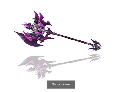 Succubus Weapons 3D Model Pack