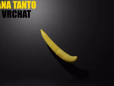 VRChat Banana Tanto Poiyomi Shader Low-poly 3D model