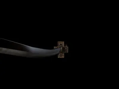 Katana Square Guard Low-poly 3D model
