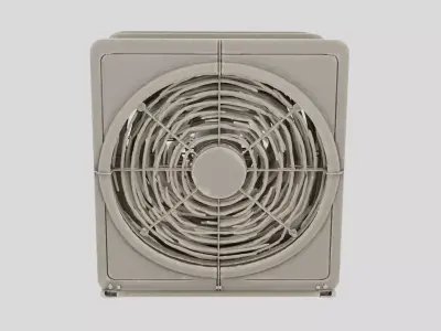 Industrial Factory Ventilation Fan Stand for 3D print 3D model