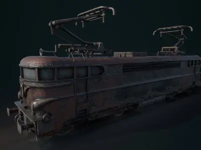 Electric Locomotive SNCF 9291 Low-poly 3D model