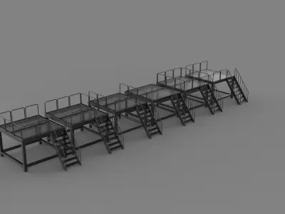 Modular catwalk 3D model