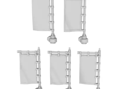 Cyber Samurai Back Banner 3D print model