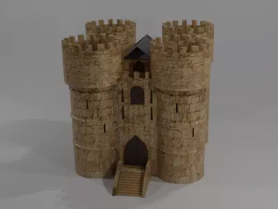 Castle wooden 3D model
