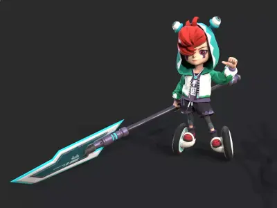 Pulley boy 3D model