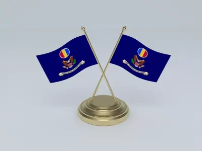 Flag of the United States Army Training and Doctrine 3D model