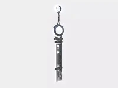 SciFi Sword A13 Black Camo - Character Design Fashion Low-poly 3D model