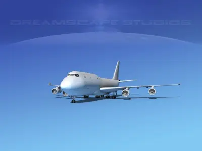 Boeing 747-8 Freighter Unmarked 3D model