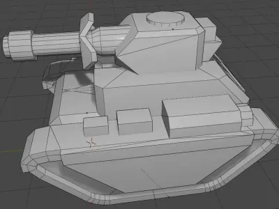 GameReady Tank Low-poly 3D model